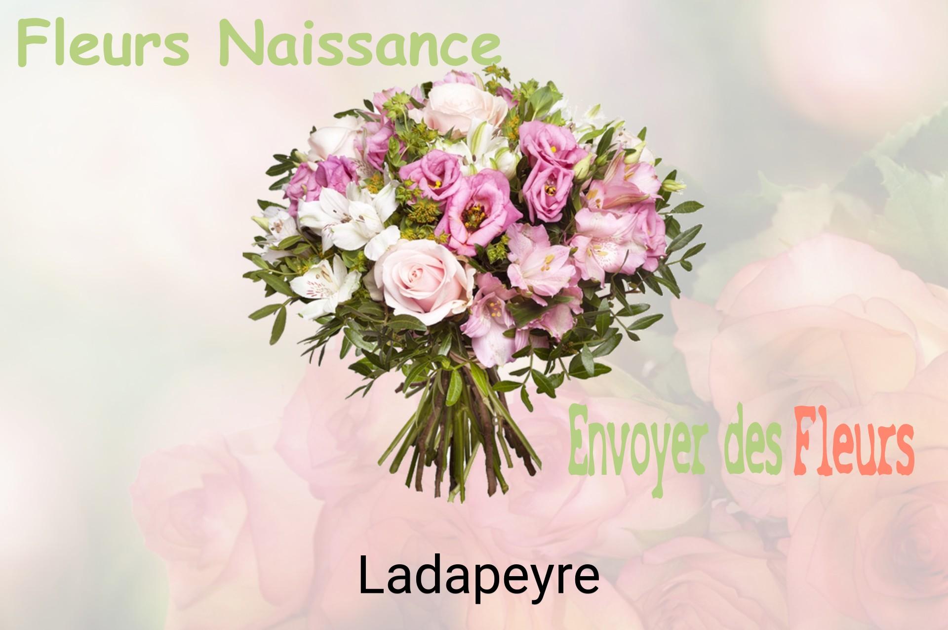 Bouquet de fleurs de naissance livré à Ladapeyre