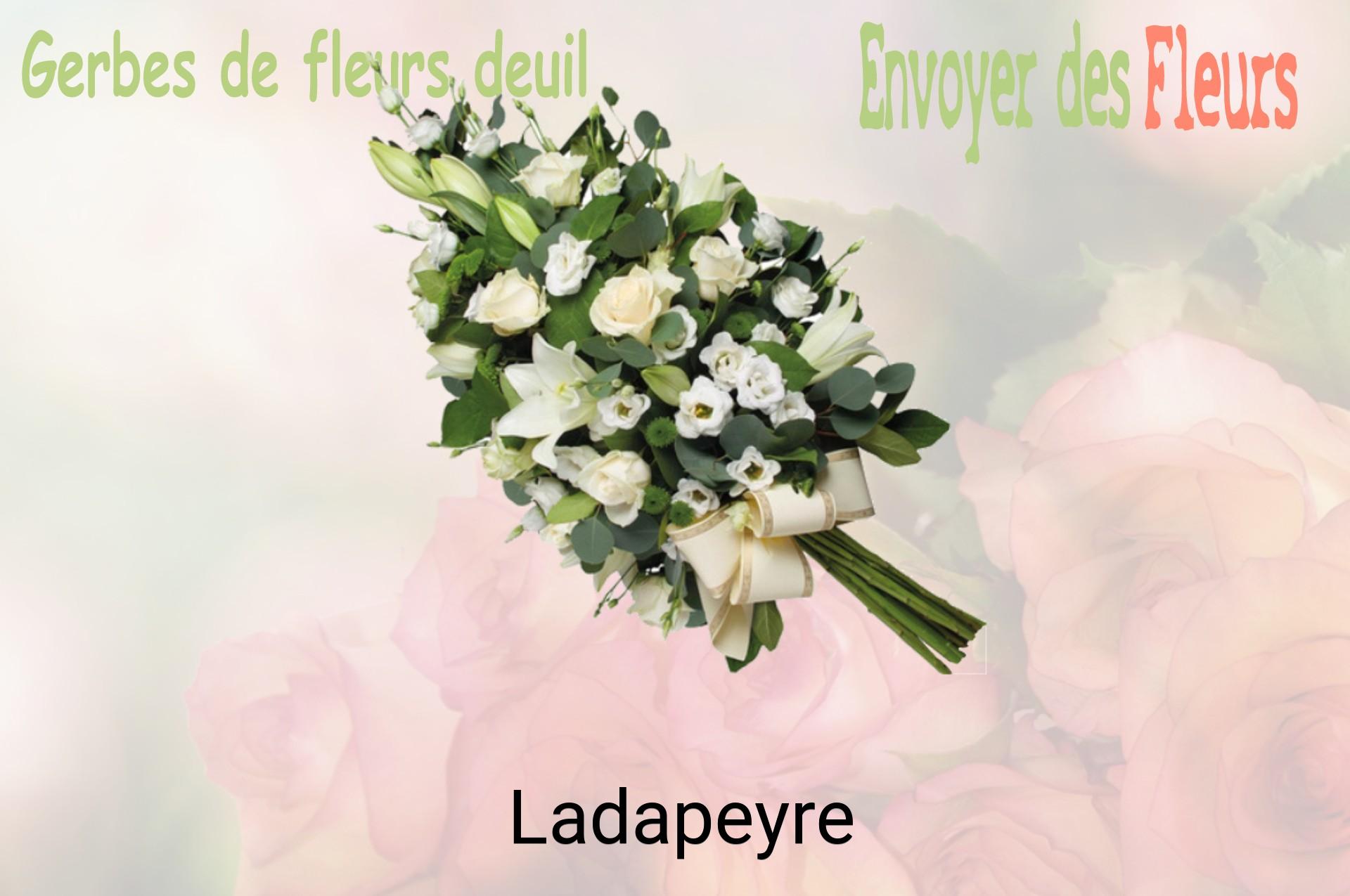 Gerbe de fleurs de deuil livrée à Ladapeyre